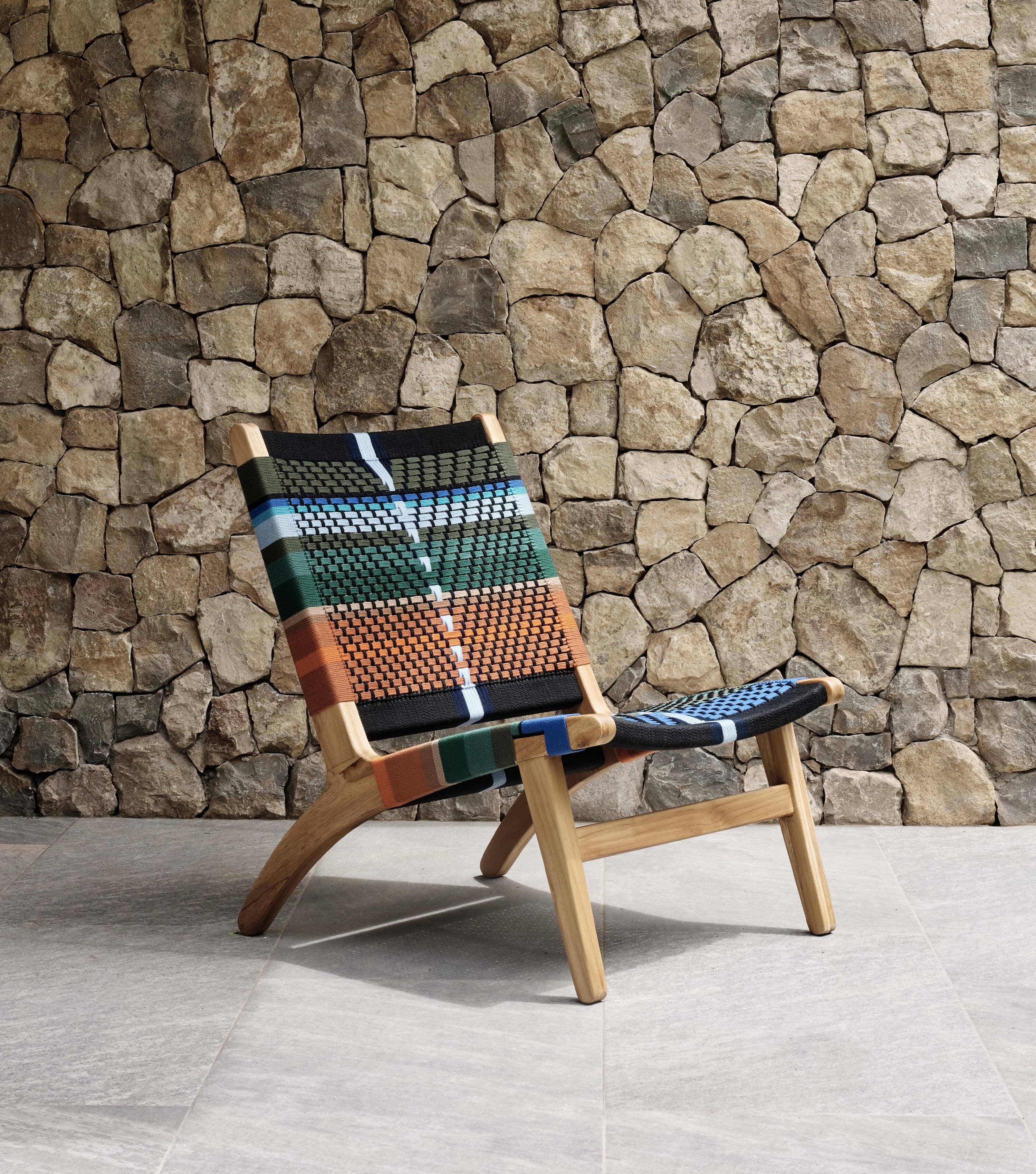 Natural Teak / Mot Mot Pattern