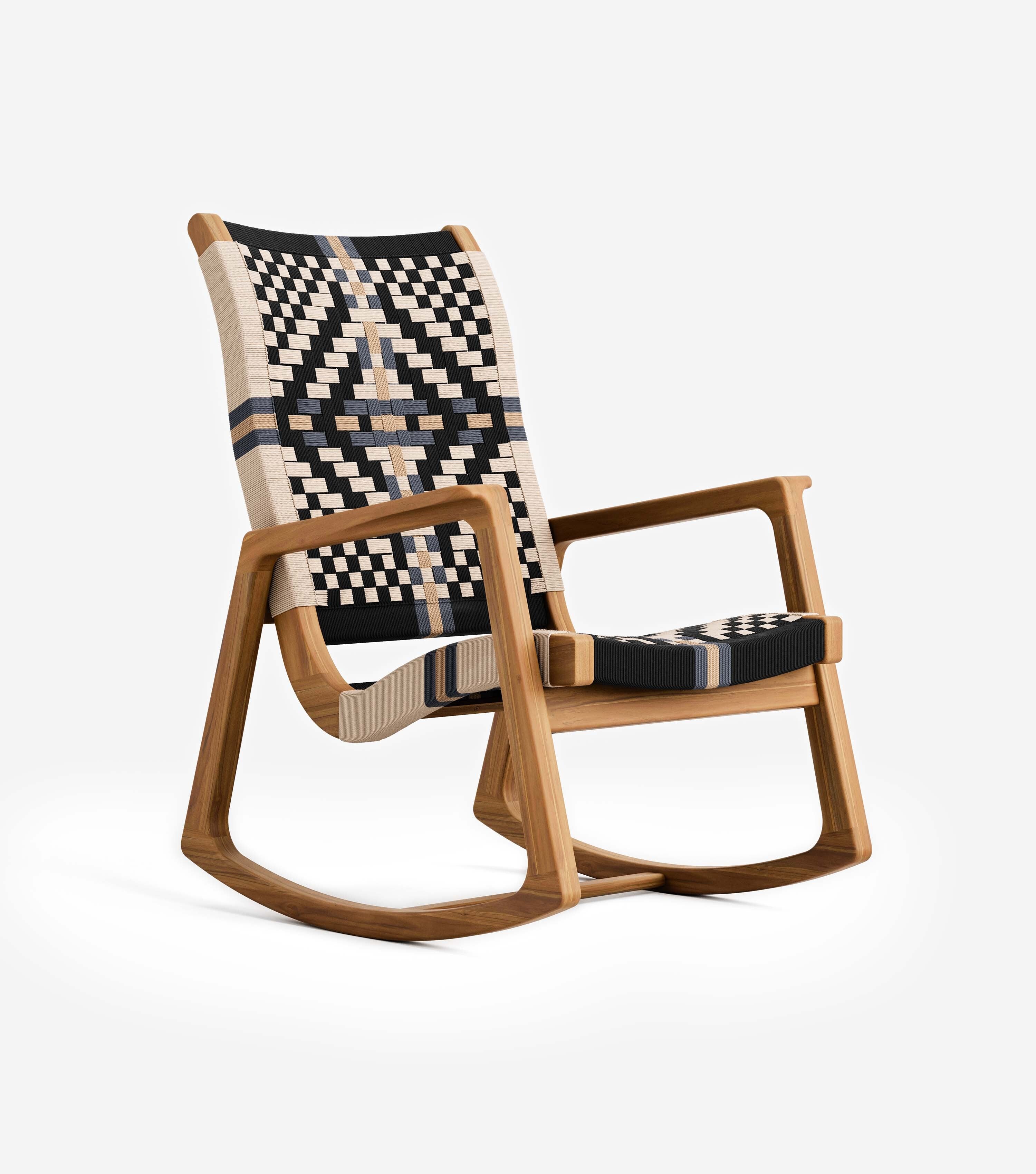 Angola Rodeo Rocking Chairs Arenal Outdoor Rocking Chair Woven Colonial Cord | Forever Furniture by ...