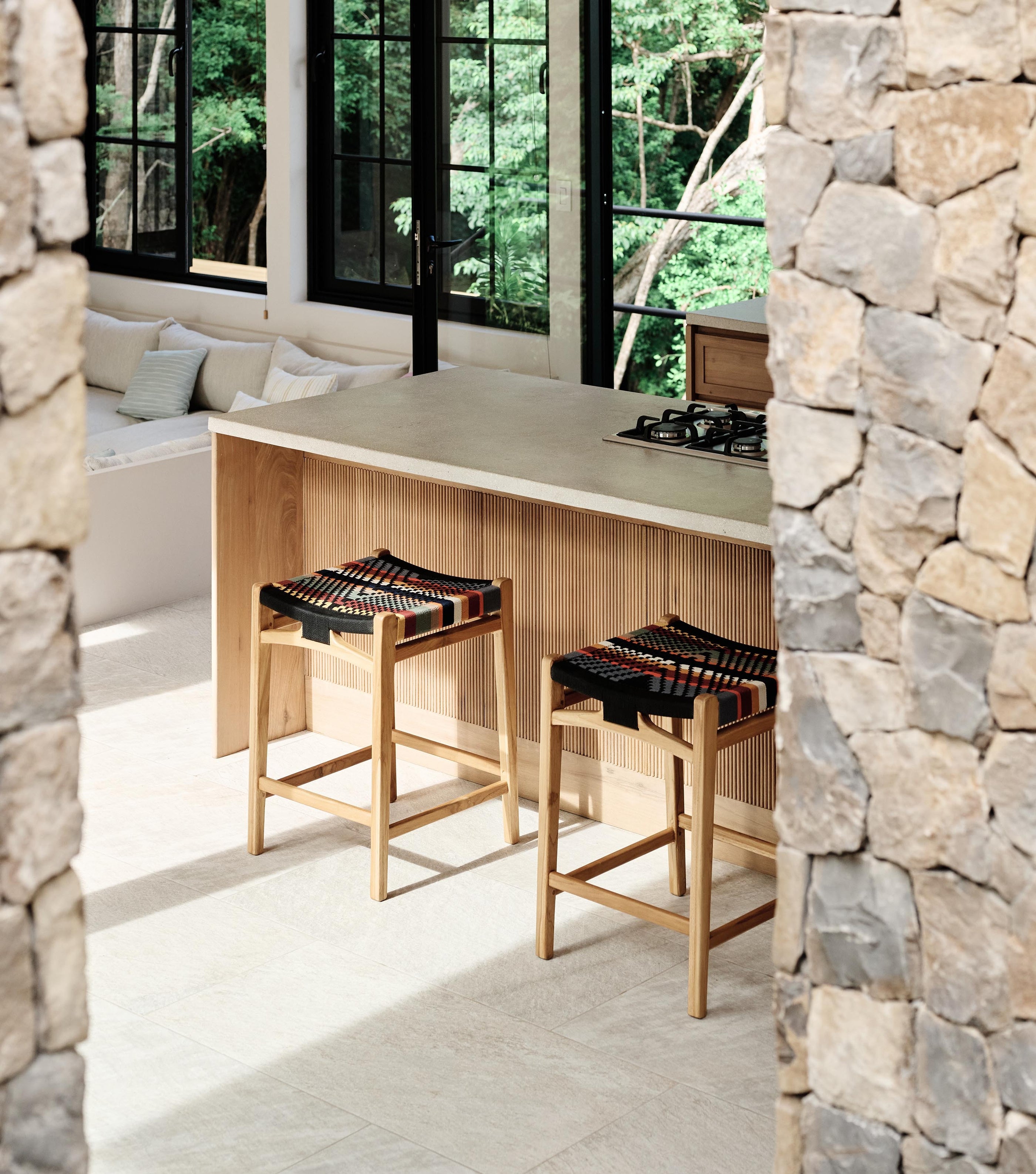 Natural Teak / San Geronimo Pattern / Counter
