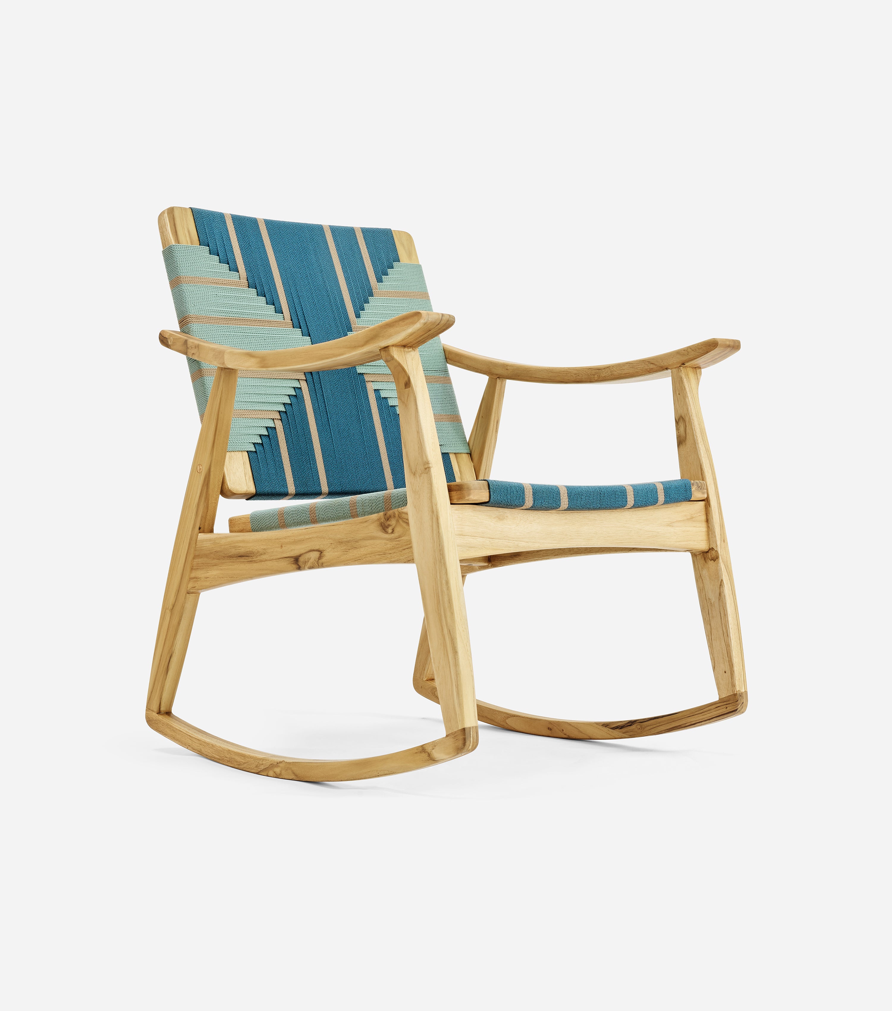 Ixtapa Rocking Chair Izapa Rocking Chair Woven Pronto Cord | Forever Furniture by MasayaCo