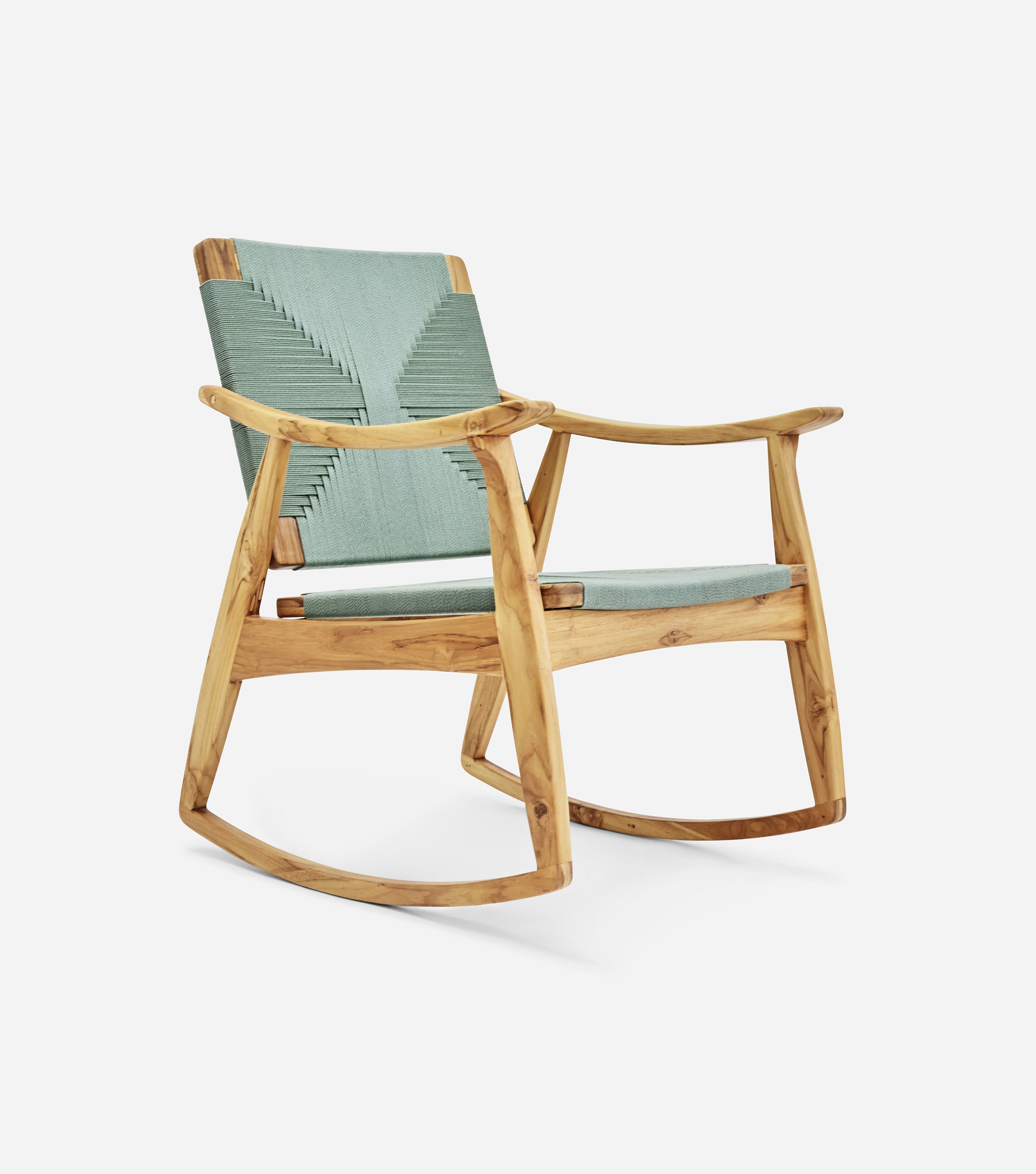 Izapa Rocking Chair Woven Spa Cross Braided Cord | Forever Furniture by ...