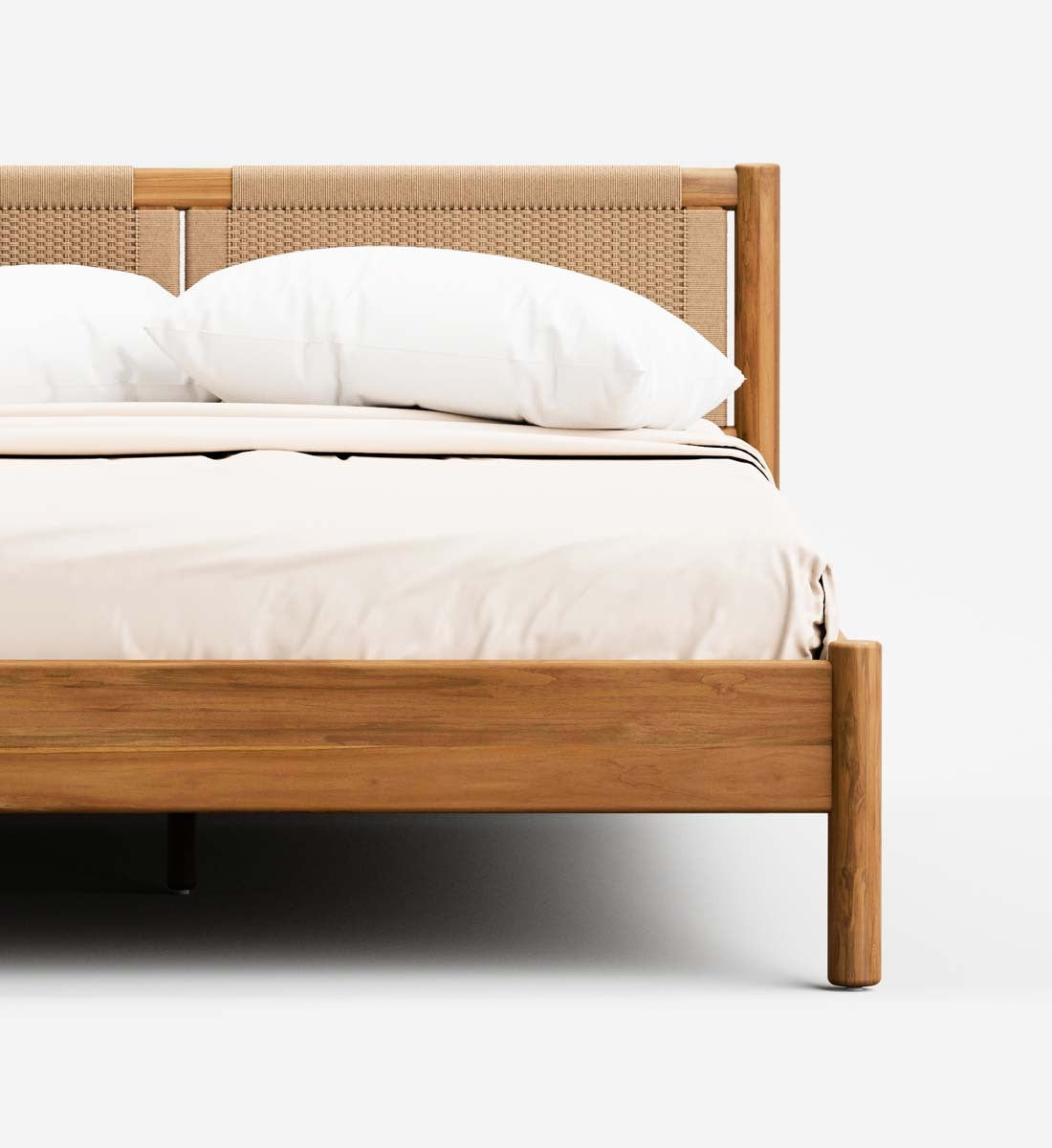 MidCentury Teak / Khaki Traditional cord / Queen