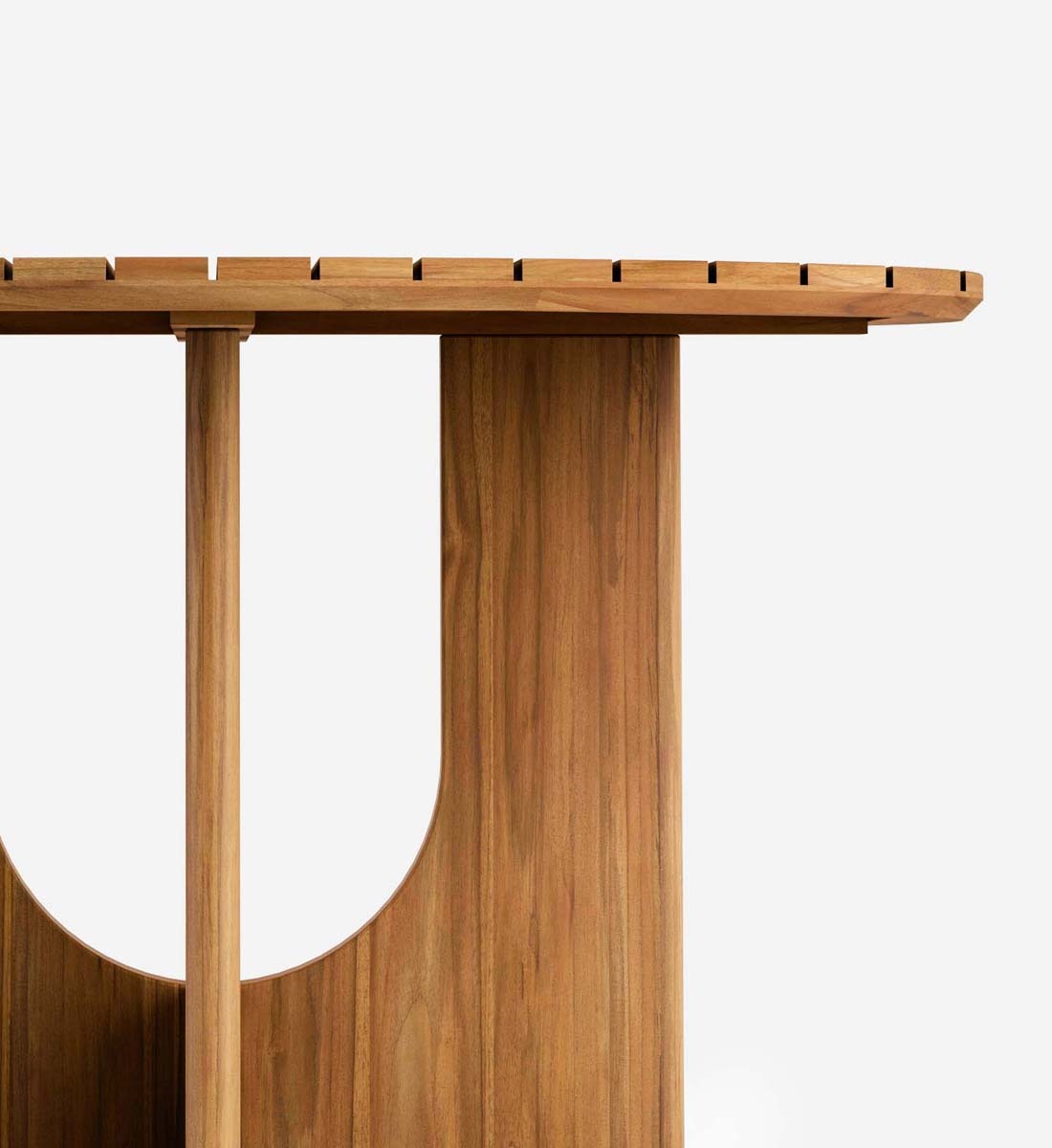 Wooden table with a white background