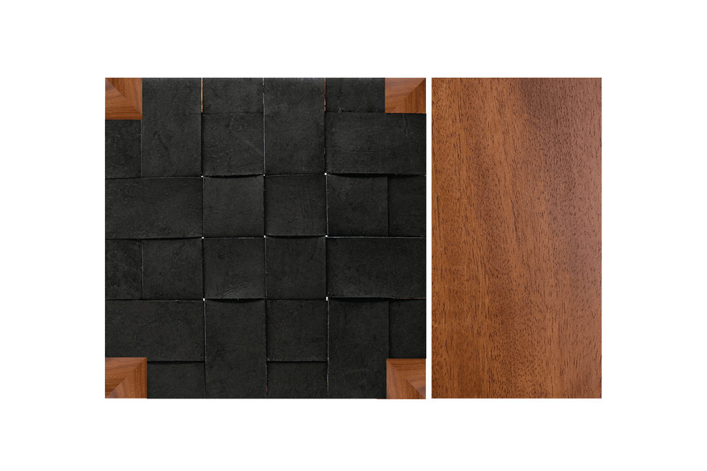 Mahogany / Black Leather